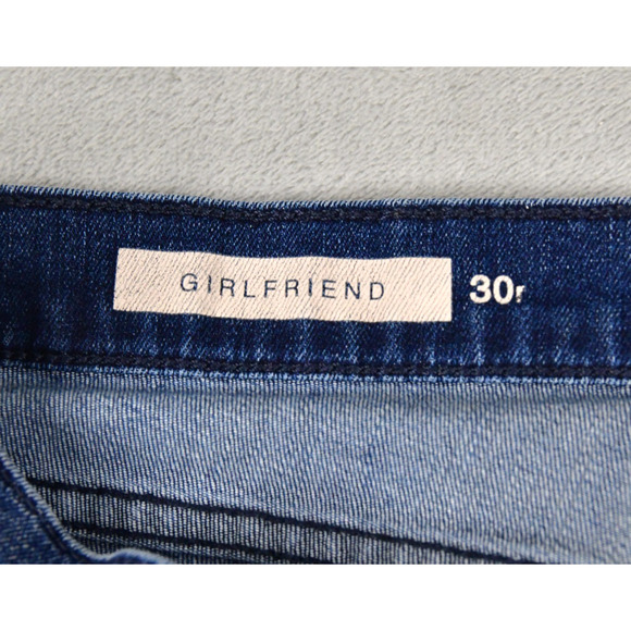 Gap 1969 Girlfriend Jeans Womens 30r (32x27 Meas) Blue Denim - Picture 3 of 10